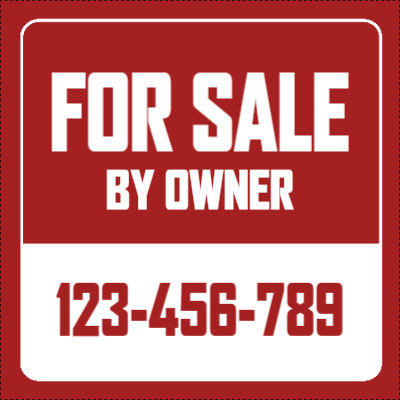 Custom Outdoor Yard Signs Multiple Sizes For Sale By Owner