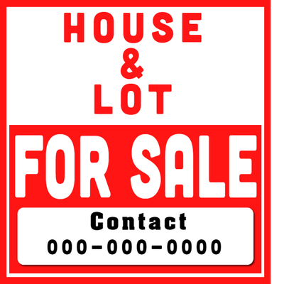 Custom Outdoor Yard Signs Multiple Sizes House and Lot