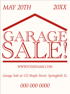 Custom Outdoor Yard Signs Multiple Sizes Garage Sale
