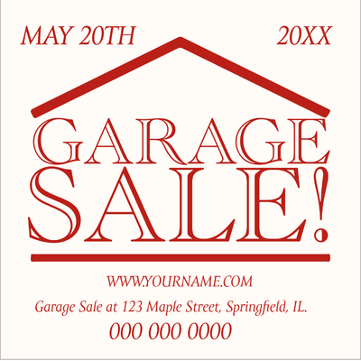 Custom Outdoor Yard Signs Multiple Sizes Garage Sale