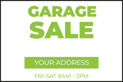 Custom Outdoor Yard Signs Multiple Sizes Garage Sale 4