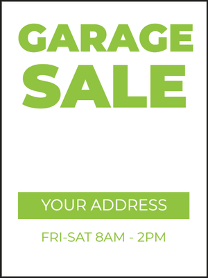 Custom Outdoor Yard Signs Multiple Sizes Garage Sale 4
