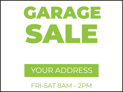 Custom Outdoor Yard Signs Multiple Sizes Garage Sale 4