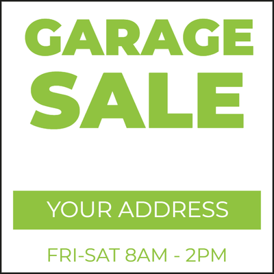 Custom Outdoor Yard Signs Multiple Sizes Garage Sale 4