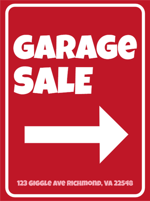 Custom Outdoor Yard Signs Multiple Sizes Garage Sale 5