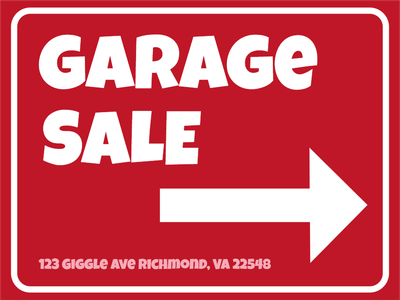 Custom Outdoor Yard Signs Multiple Sizes Garage Sale 5