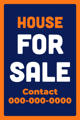 Custom Outdoor Yard Signs Multiple Sizes House for Sale