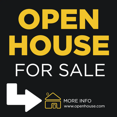 Custom Outdoor Yard Signs Multiple Sizes Open House for Sale