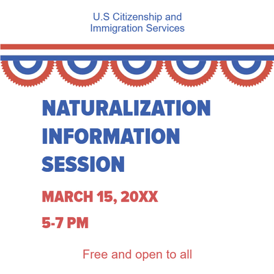 Custom Outdoor Yard Signs Multiple Sizes Naturalization Information Session
