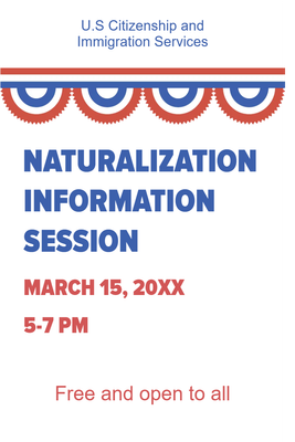Custom Outdoor Yard Signs Multiple Sizes Naturalization Information Session