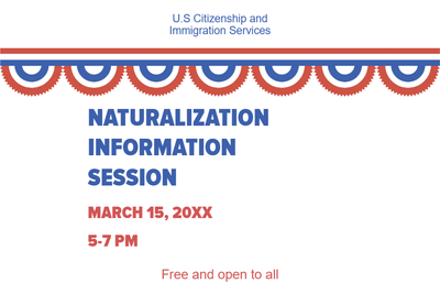 Custom Outdoor Yard Signs Multiple Sizes Naturalization Information Session