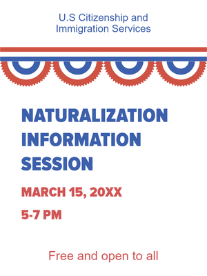 Custom Outdoor Yard Signs Multiple Sizes Naturalization Information Session