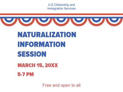 Custom Outdoor Yard Signs Multiple Sizes Naturalization Information Session