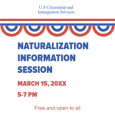 Custom Outdoor Yard Signs Multiple Sizes Naturalization Information Session