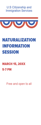 Custom Outdoor Yard Signs Multiple Sizes Naturalization Information Session