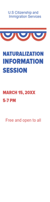 Custom Outdoor Yard Signs Multiple Sizes Naturalization Information Session