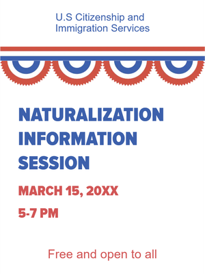 Custom Outdoor Yard Signs Multiple Sizes Naturalization Information Session