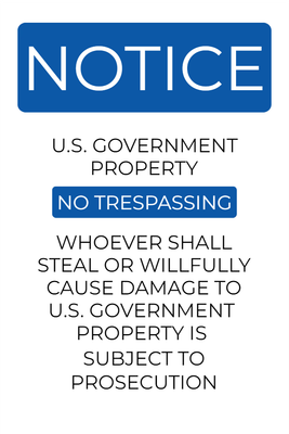 Custom Outdoor Yard Signs Multiple Sizes Notice Government Property