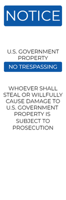 Custom Outdoor Yard Signs Multiple Sizes Notice Government Property
