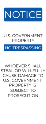 Custom Outdoor Yard Signs Multiple Sizes Notice Government Property