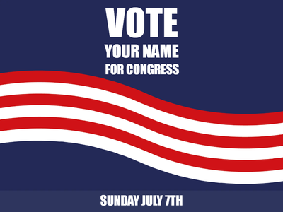 Custom Outdoor Yard Signs Multiple Sizes Vote For Congress