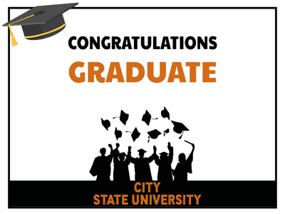 Custom Outdoor Yard Signs Multiple Sizes Graduate