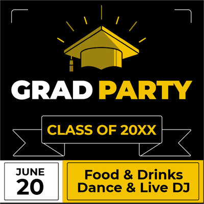 Custom Outdoor Yard Signs Multiple Sizes Graduation Party