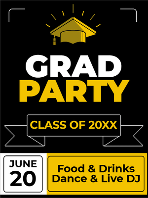 Custom Outdoor Yard Signs Multiple Sizes Graduation Party
