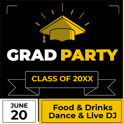 Custom Outdoor Yard Signs Multiple Sizes Graduation Party