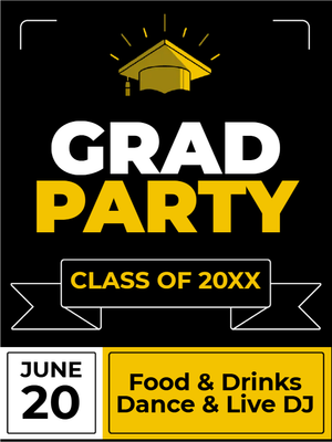 Custom Outdoor Yard Signs Multiple Sizes Graduation Party