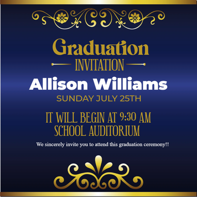 Custom Outdoor Yard Signs Multiple Sizes Graduation Invitation