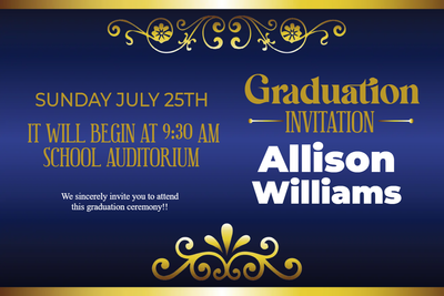 Custom Outdoor Yard Signs Multiple Sizes Graduation Invitation
