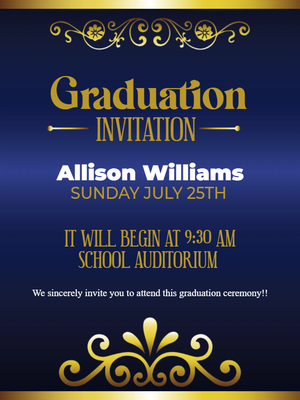 Custom Outdoor Yard Signs Multiple Sizes Graduation Invitation