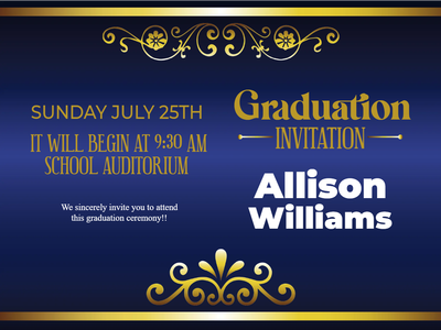 Custom Outdoor Yard Signs Multiple Sizes Graduation Invitation