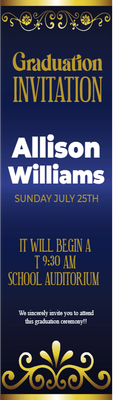 Custom Outdoor Yard Signs Multiple Sizes Graduation Invitation