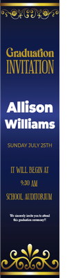 Custom Outdoor Yard Signs Multiple Sizes Graduation Invitation