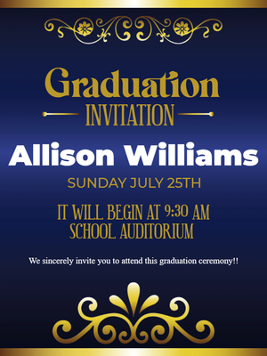Custom Outdoor Yard Signs Multiple Sizes Graduation Invitation