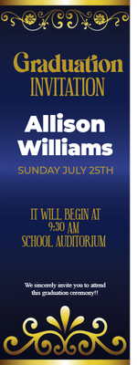 Custom Outdoor Yard Signs Multiple Sizes Graduation Invitation