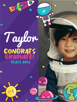 Custom Outdoor Yard Signs Multiple Sizes Space Graduation