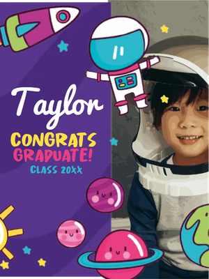Custom Outdoor Yard Signs Multiple Sizes Space Graduation