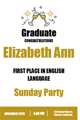 Custom Outdoor Yard Signs Multiple Sizes Congrats Party