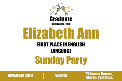 Custom Outdoor Yard Signs Multiple Sizes Congrats Party