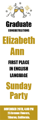 Custom Outdoor Yard Signs Multiple Sizes Congrats Party