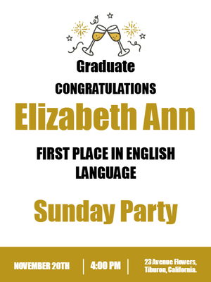 Custom Outdoor Yard Signs Multiple Sizes Congrats Party