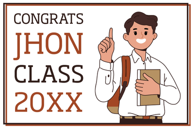 Custom Outdoor Yard Signs Multiple Sizes Congrats John