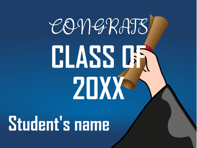 Custom Outdoor Yard Signs Multiple Sizes Diploma of Graduate