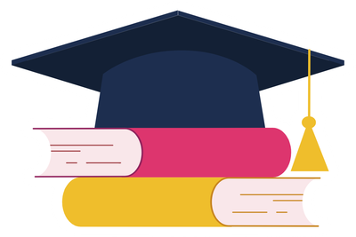 Custom Outdoor Yard Signs Multiple Sizes Graduation Hat and Books