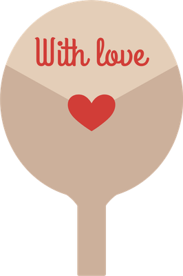 Custom Hand Fans Multiple Shapes Love