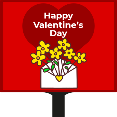 Custom Hand Fans Multiple Sizes Valentine Flowers