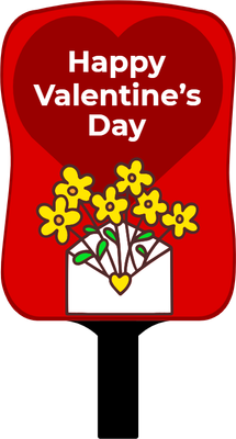 Custom Hand Fans Multiple Sizes Valentine Flowers